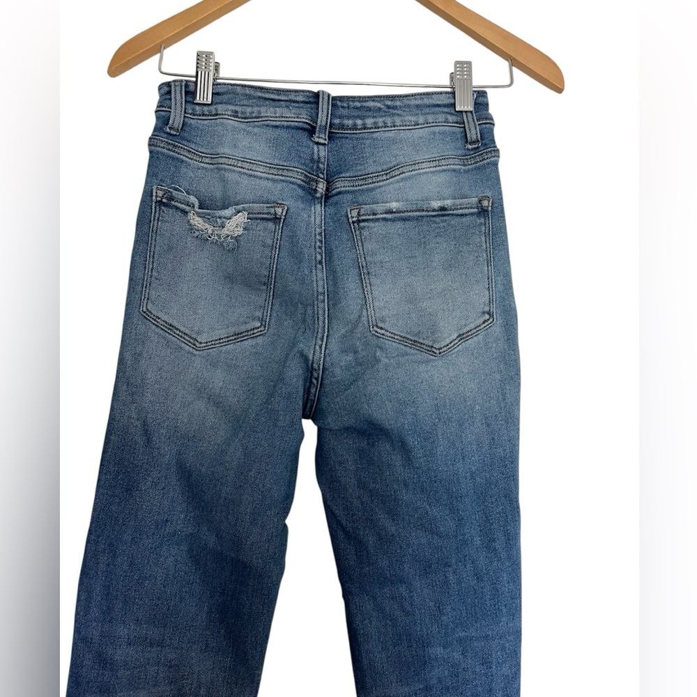 Vervet Classic high rise straight leg blue jeans distressed medium wash sz 26 - Picture 3 of 5